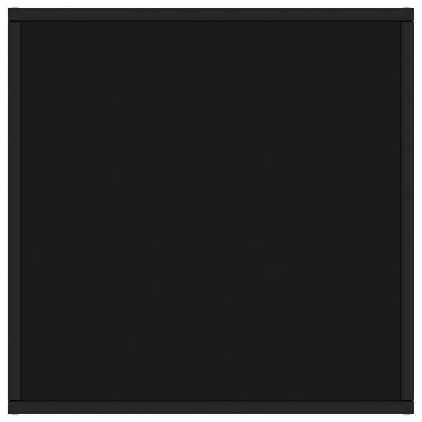 Mesa de centro negra con vidrio negro 60x60x35 cm M 3