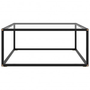 Mesa de centro 80x80x35 cm vidro temperado preto H