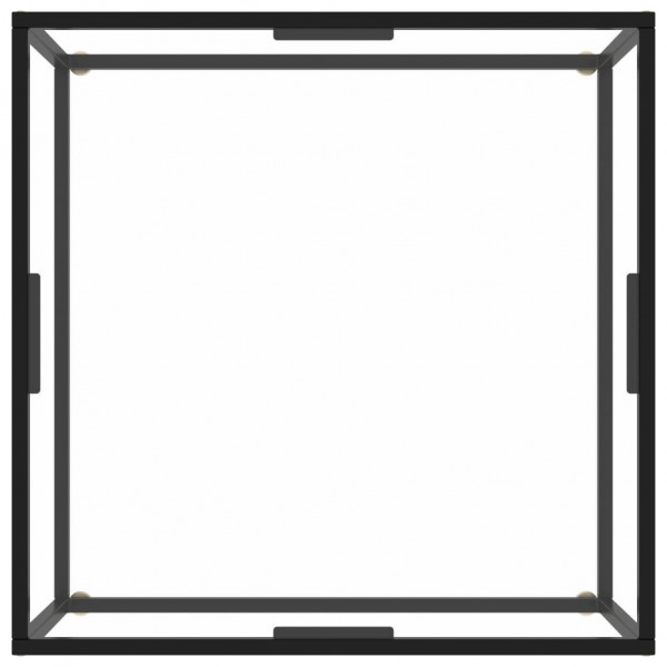 Mesa de centro negra con vidrio templado 80x80x35 cm M 3