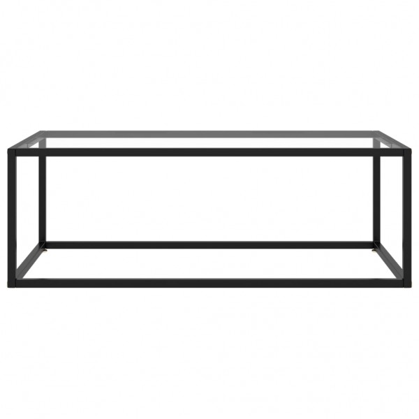 Mesa de centro negra con vidrio templado 100x50x35 cm M 2