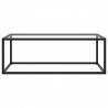 Mesa de centro negra con vidrio templado 100x50x35 cm 2
