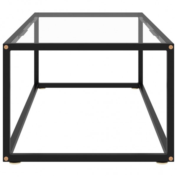 Mesa de centro 100x50x35 cm vidro temperado preto M 3