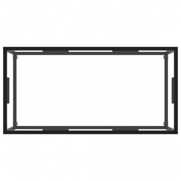 Mesa de centro negra con vidrio templado 100x50x35 cm M 4