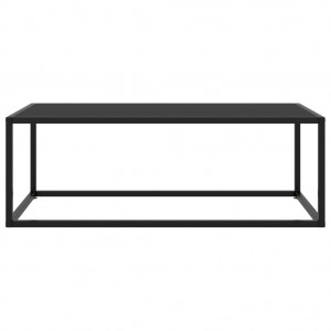 Mesa de centro negra con vidrio negro 100x50x35 cm H