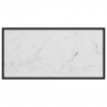 Mesa de centro 100x50x35 cm vidro mármore branco 4