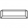 Mesa de centro negra con vidrio templado 120x50x35 cm 2