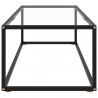 Mesa de centro negra con vidrio templado 120x50x35 cm 3
