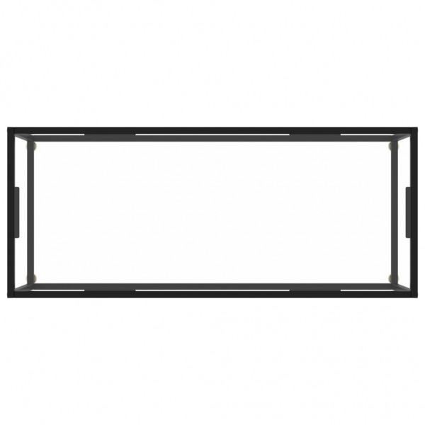 Mesa de centro negra con vidrio templado 120x50x35 cm M 4