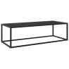 Mesa de centro negra con vidrio negro 120x50x35 cm 1
