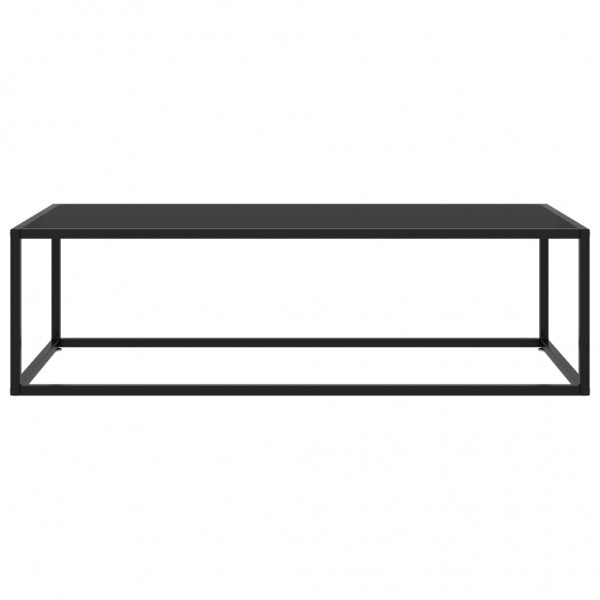 Mesa de centro negra con vidrio negro 120x50x35 cm M 2