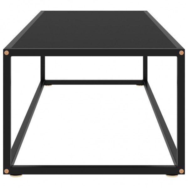 Mesa de centro negra con vidrio negro 120x50x35 cm M 3