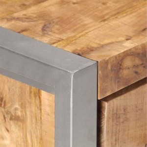 Aparador de madera de mango rugosa 60x35x70 cm H