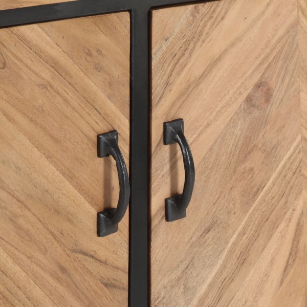 Aparador de madera maciza de acacia 120x30x75 cm M 2