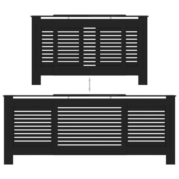 Cobertura de radiador MDF 205 cm preto M 5