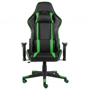 Silla gaming giratoria PVC verde H