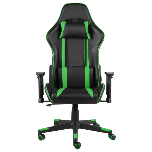 Silla gaming giratoria PVC verde M 2