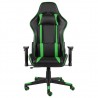 Silla gaming giratoria PVC verde 2