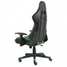 Cadeira de gaming giratória PVC verde 4