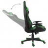 Cadeira de gaming giratória PVC verde 5