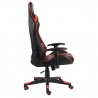 Silla gaming giratoria PVC rojo 3