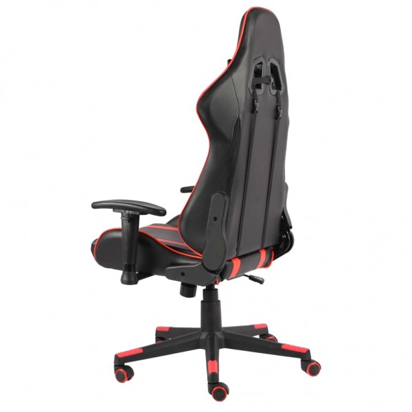 Cadeira de gaming giratória PVC vermelho M 4
