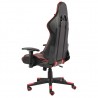 Silla gaming giratoria PVC rojo 4