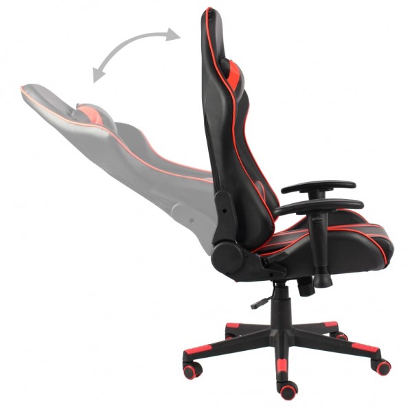 Silla gaming giratoria PVC rojo M 5