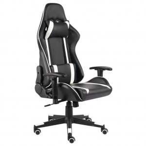 Silla gaming giratoria PVC blanco H