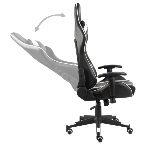 Silla gaming giratoria PVC blanco M 5