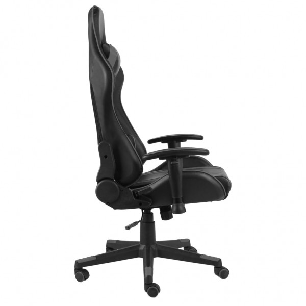 Silla gaming giratoria PVC gris M 4
