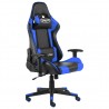Silla gaming giratoria PVC azul 1