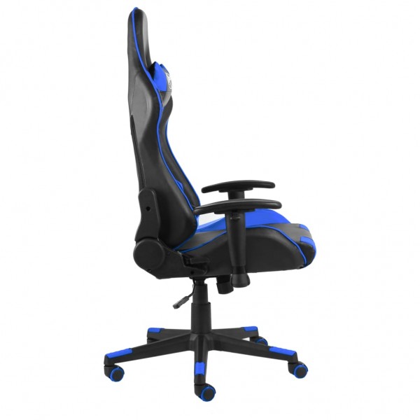 Cadeira de gaming giratória PVC azul M 3