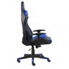Silla gaming giratoria PVC azul 3