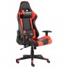 Cadeira de gaming giratória PVC vermelho 1