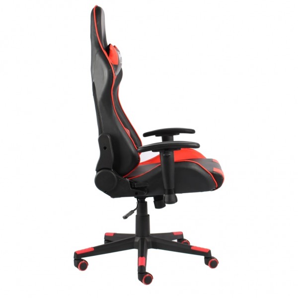 Silla gaming giratoria PVC rojo M 3