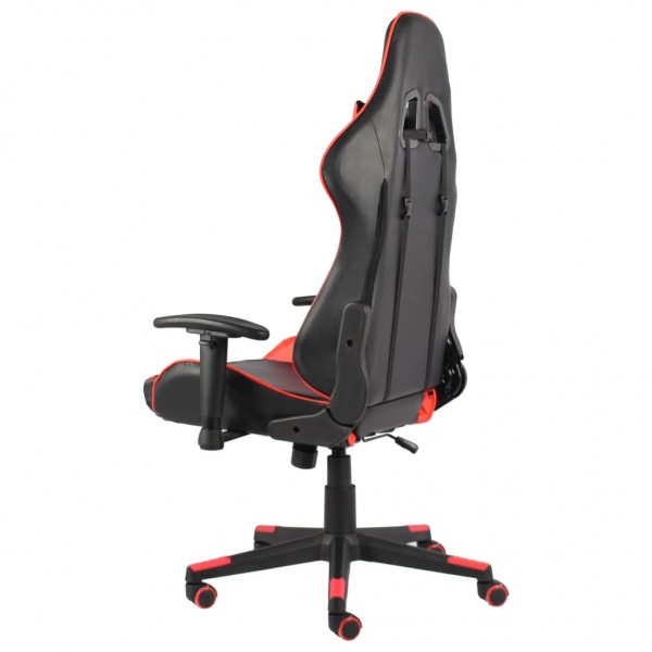 Silla gaming giratoria PVC rojo M 4