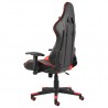 Cadeira de gaming giratória PVC vermelho 4