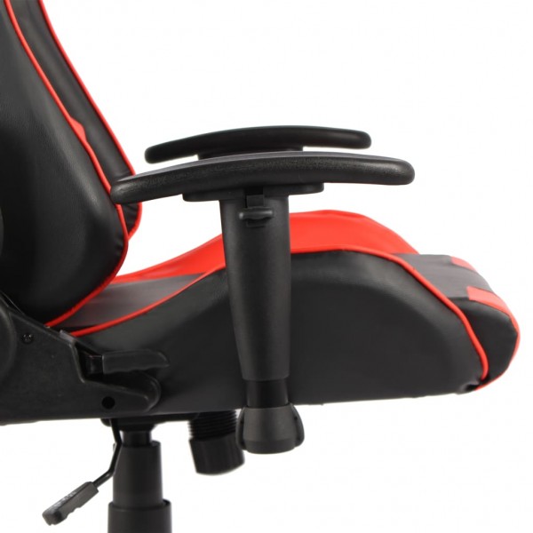 Cadeira de gaming giratória PVC vermelho M 5