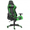 Cadeira de gaming giratória PVC verde 1