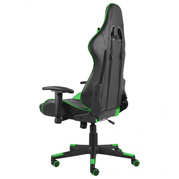 Cadeira de gaming giratória PVC verde M 4