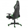 Cadeira de gaming giratória PVC verde 4