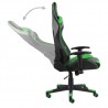 Cadeira de gaming giratória PVC verde 5