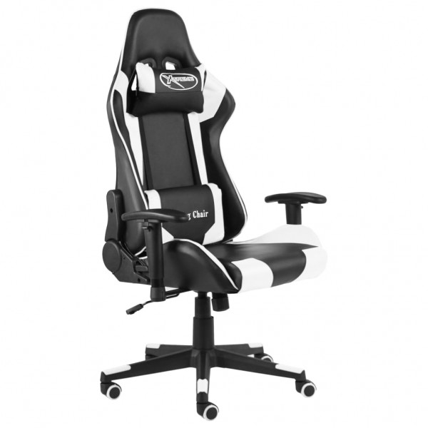 Silla gaming giratoria PVC blanco D