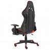Silla gaming giratoria con reposapiés PVC rojo 4