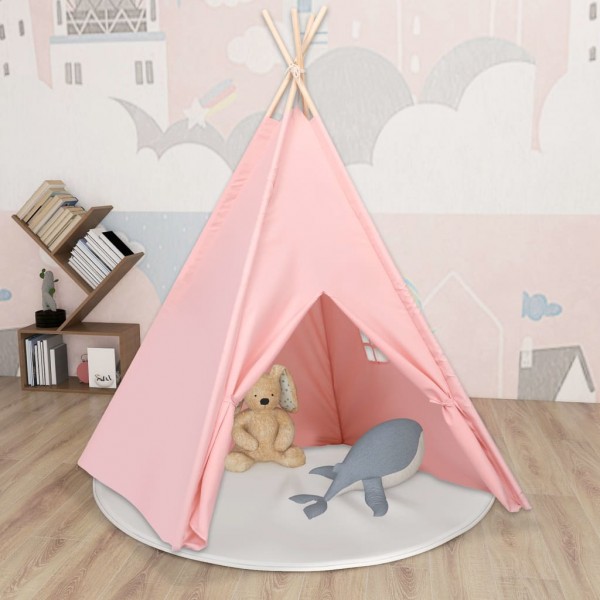 Tienda tipi niños y bolsa piel de melocotón rosa 120x120x150cm D