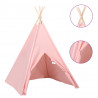 Tienda tipi niños y bolsa piel de melocotón rosa 120x120x150cm 2