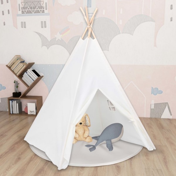 Tienda tipi niños y bolsa piel melocotón blanco 120x120x150cm D
