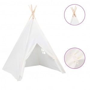 Tienda tipi niños y bolsa piel melocotón blanco 120x120x150cm H