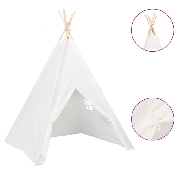 Tienda tipi niños y bolsa piel melocotón blanco 120x120x150cm M 2