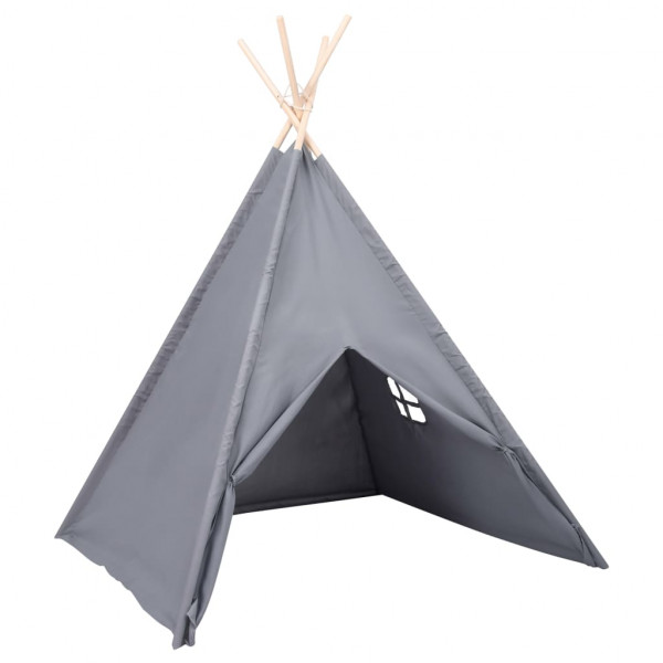 Tienda tipi niños y bolsa piel de melocotón gris 120x120x150cm M 4